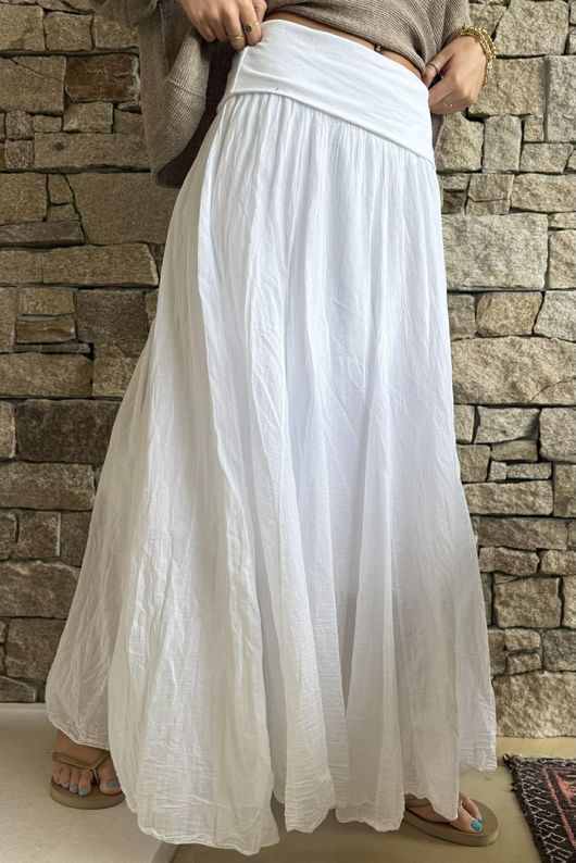 Songbird Bandeau Skirt Dress White 